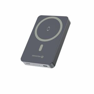 Swissten Power Bank Fusion 10.000mAh Apple Watch töltéssel (MagSafe kompatibilis) Ezüst kép