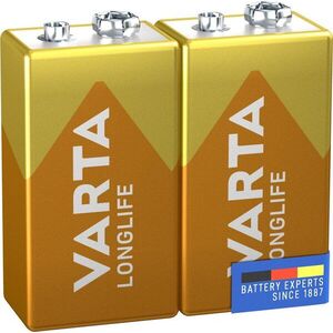 VARTA Longlife Alkáli elem 9 V 2 db kép