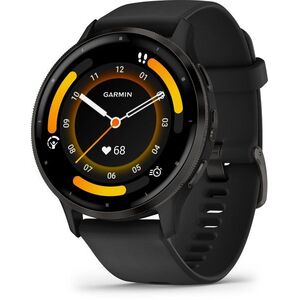 Garmin Venu 3 fekete, fekete kerettel, szilikon szíjjal kép