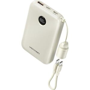 Vention 10000mAh Power Bank (USB-C + USB-C/USB-C/USB-A) 22.5W Beige (CCC certified) kép