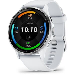 Garmin Venu 3 homokkő, ezüst kerettel, szilikon szíjjal kép