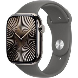 Apple Watch Series 11 Cellular 42mm Natúr titán tok Kőszürke sportszíjjal - M/L kép