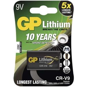 GP CR-V9 (9V), lítium, 1 db buborékcsomagolásban kép