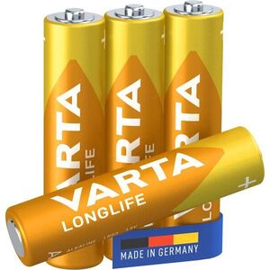 VARTA Longlife Alkáli elem AAA 4 db kép