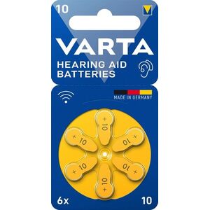 VARTA Hearing Aid Battery Hallókészülék-elem 10 6 db kép
