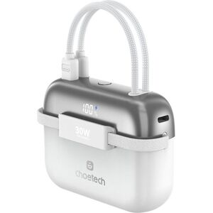 Choetech Mini Bag Digital 10000mAh PD30W Power Bank with Type-C+L cable Out for iPad/iPhone kép