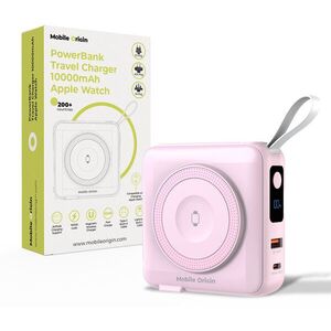 Mobile Origin Powerbank & Travel Charger Lightning/USB-C Cable MagSafe/AW/iPhone Compatible, Pink kép
