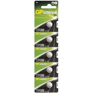 GP CR1220, lítium, 5 db buborékcsomagolásban kép