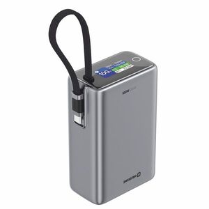Swissten 25000 mAh travel integrált kábellel, szürke kép