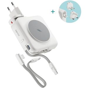 Epico UltraPack 3in1, 10 000 mAh Mag+, ET50 hálózati adapter, powerbank, fehér kép