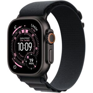 Apple Watch Ultra 3 49mm Fekete titán tok Fekete alpesi pánttal - M kép