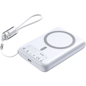 ChoeTech CCC Certified 10000mAh Ultra Thin Magnetic Power Bank - ezüst kép