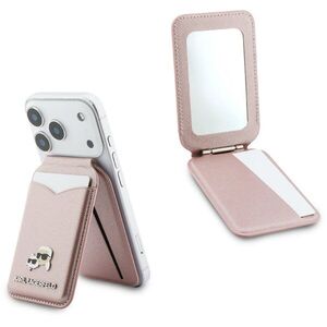 Karl Lagerfeld Mirror MagSafe Cardslot pénztárca + állvány - rózsaszín kép