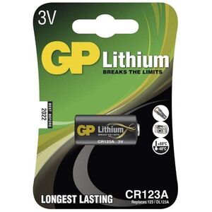 GP CR123A, lítium, 1 db buborékcsomagolásban kép