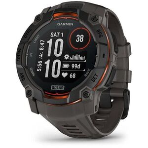 Garmin Instinct 3 50mm Solar, fekete + sötétszürke szíj kép