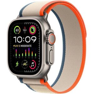 Apple Watch Ultra 2 49 mm - titántok, narancssárga-bézs terep szíj, M/L kép