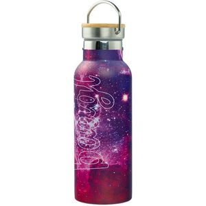 Baagl Hőtartó kulacs bambusz kupakkal - Galaxy, 500 ml kép