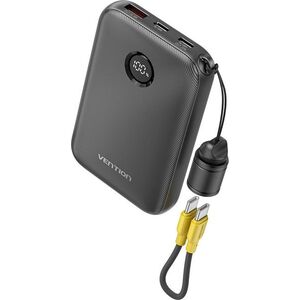 Vention 10000mAh Power Bank (USB-C + USB-C/USB-C/USB-A) 22.5W Black (CCC certified) kép