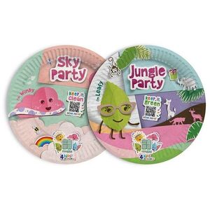 Intertan SA Tessera papírtányér gyermekeknek 23 cm Leafy & Windy, 2 × 8 darab kép
