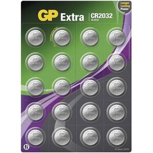 GP Extra CR2032 lítium gombelem, 20 darab kép