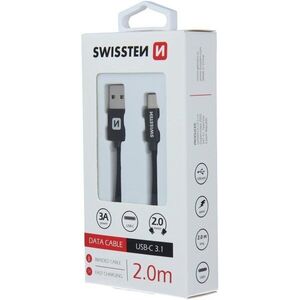 Swissten USB-C 2m, fekete kép