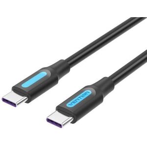 Vention Type-C (USB-C) 2.0 Male to USB-C Male 100W / 5A Cable 1.5m Black PVC Type kép