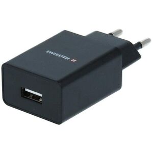 Swissten Smart IC 1 x USB 1A power töltőfej + 1, 2m USB to microUSB kábel - fekete kép