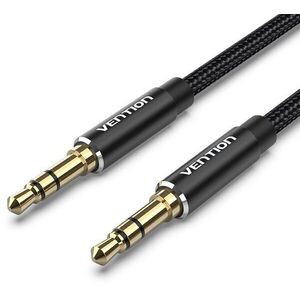 Vention Cotton Braided 3, 5 mm Male to Male Audio Cable 1 m Black Aluminum Alloy Type kép