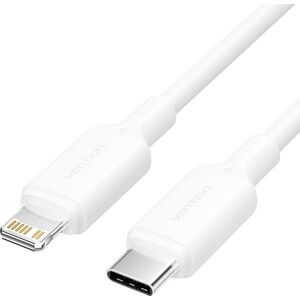 Vention USB 2.0 Type-C Male to Lightning Male 3A Cable 1M White PVC Type kép