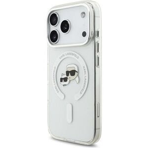 Karl Lagerfeld IML K&CH Heads Metal Frame iPhone 17 Pro átlátszó MagSafe tok kép