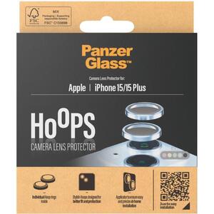 PanzerGlass HoOps Apple iPhone 15/15 Plus kamera védő gyűrű - kék alumínium kép