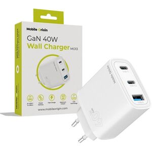 Mobile Origin GaN 40W Wall Charger MO13 1 USB-A + 2 USB-C kép
