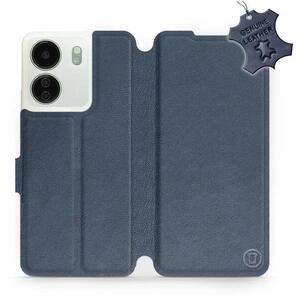 Mobiwear Xiaomi Redmi 13C kék bőr flip tok - L_NBS kép