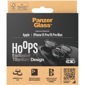 PanzerGlass HoOps Apple iPhone 16 Pro/15 Pro/16 Pro Max/15 Pro Max kamera védő gyűrű - fekete titán kép