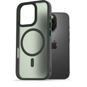 AlzaGuard Matte Case Compatible with Magsafe iPhone 16 Pro sötétzöld tok kép