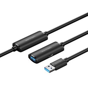 Vention USB 3.0 Type-A Male to Type-A Female Active Extension Cable 10M Black kép