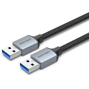 Vention Cotton Braided USB 3.0 A Male to A Male Cable 3M Gray Aluminum Alloy Type kép