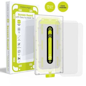 Mobile Origin Screen Guard With Easy Applicator 2 Pack iPhone 16 Pro üvegfólia kép