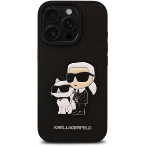 Karl Lagerfeld PU Saffiano Karl and Choupette iPhone 16 Pro Max Black tok kép