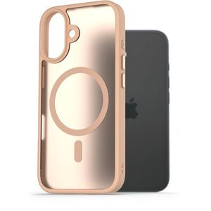 AlzaGuard Matte Case Compatible with Magsafe iPhone 16 homoksárga tok kép
