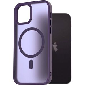 AlzaGuard Matte Case Compatible with Magsafe iPhone 12 / 12 Pro sötétlila tok kép
