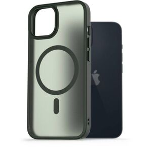 AlzaGuard Matte Case Compatible with Magsafe iPhone 14 sötétzöld tok kép