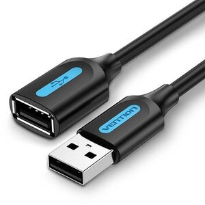 Vention USB 2.0 Male to USB Female Extension Cable 1m Black PVC Type kép