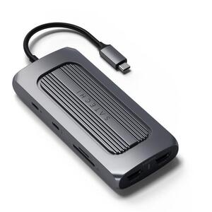 Satechi Aluminium USB-C MX Adapter - Dual 4K HDMI 60Hz/30Hz, USB-C PD 100 W, Ethernet, USB-C 5Gbps kép