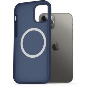 AlzaGuard Silicone Case Compatible with Magsafe iPhone 12/12 Pro kék tok kép