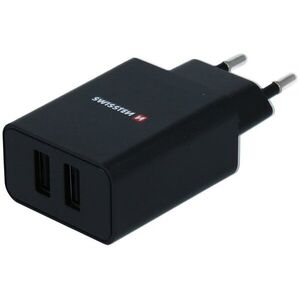 Swissten SMART IC 2.1A töltőfej + 1, 2m USB-C kábel - fekete kép