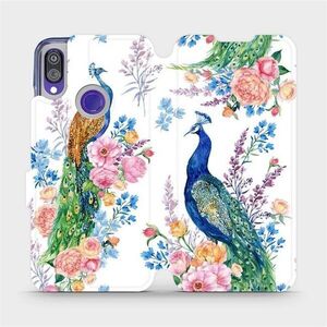 Mobiwear MX08S Xiaomi Redmi Note 7 flipes tok - pávák kép