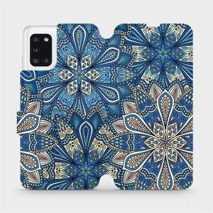 Mobiwear V108P Samsung Galaxy A31 flipes tok - kék mandala virágok kép