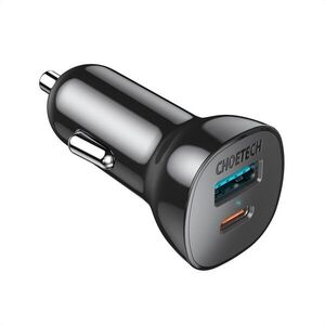 Choetech PD20W + QC18W 38W Dual Ports Car Charger kép