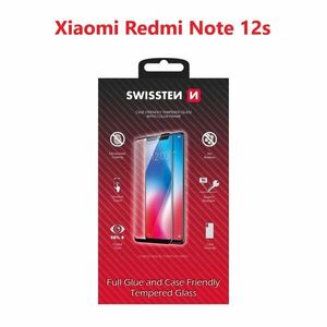 Swissten Full Glue Xiaomi Redmi Note 12s 3D üvegfólia - fekete kép